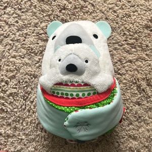 LIKE NEW Skip Hop Christmas polar bear mom & baby plush/activity toy for baby!